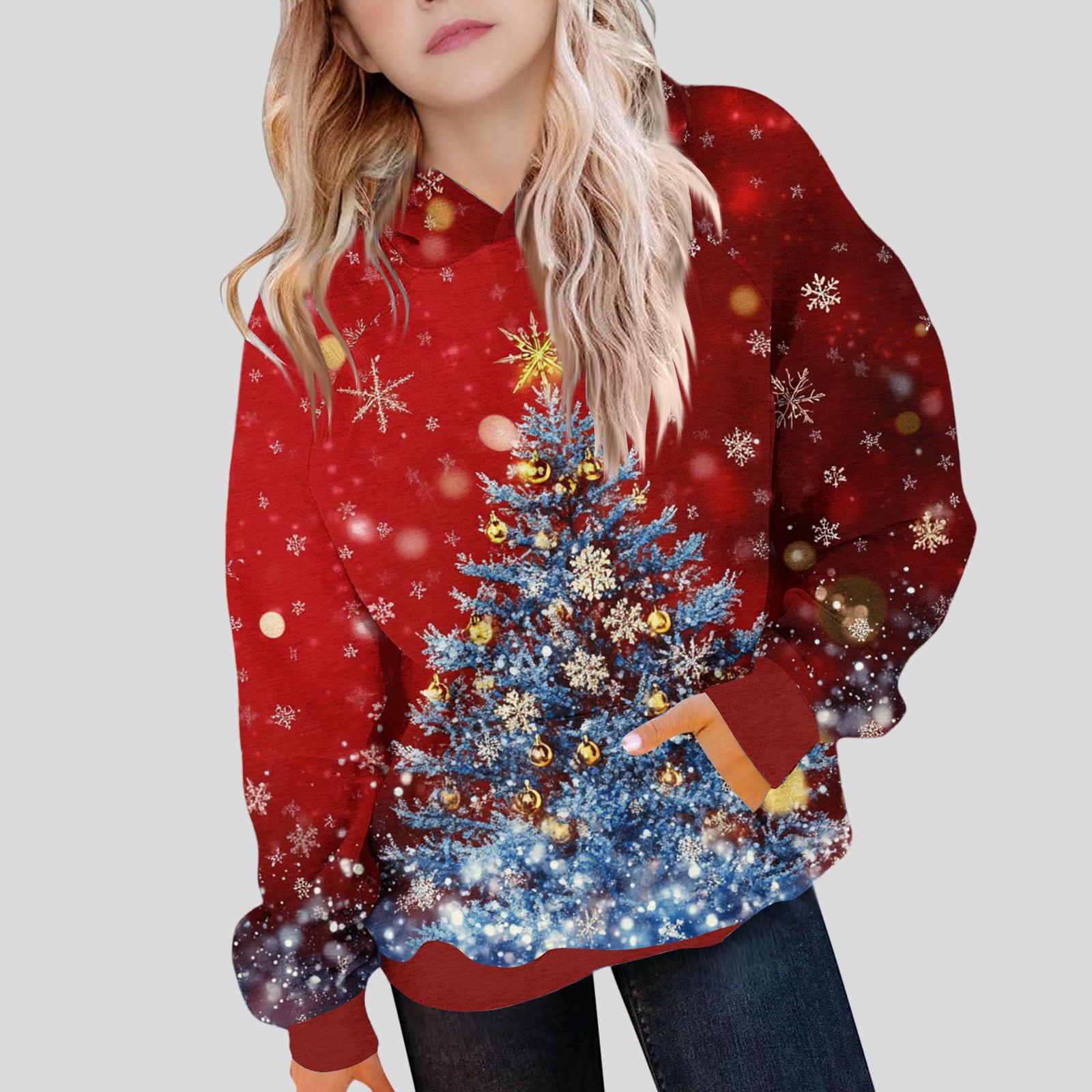 

Детская толстовка для девочек, градиентный цвет, длинный рукав, капюшон, карман, толстовка 90 винный