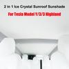 Sunroof Sunshades For Tesla Model 3 Highland 2024 Model Y Juniper Ice Cloth Buckle Sun Shade Glass Front Rear Skylight Accessory