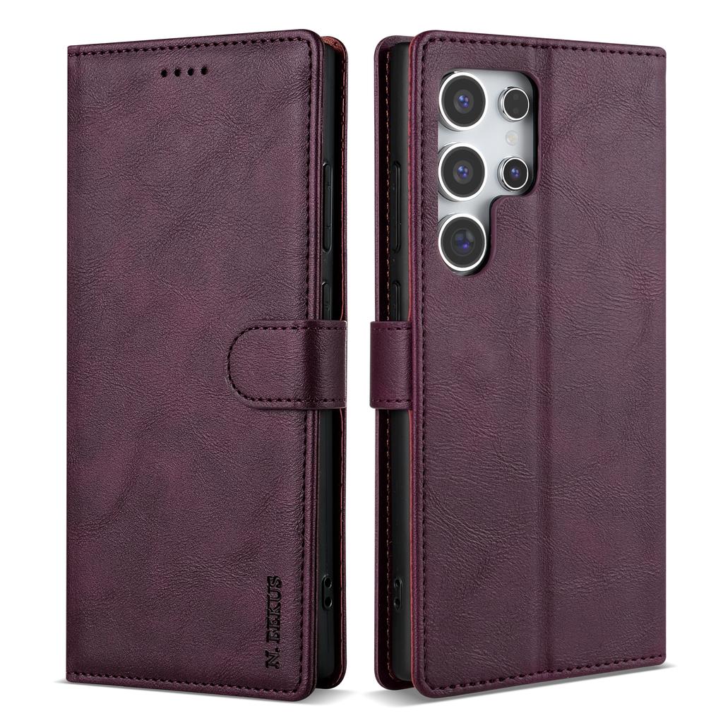 N.BEKUS CSJ-001 For Samsung Galaxy S26 Ultra Stand Case PU Leather Wallet Phone Cover