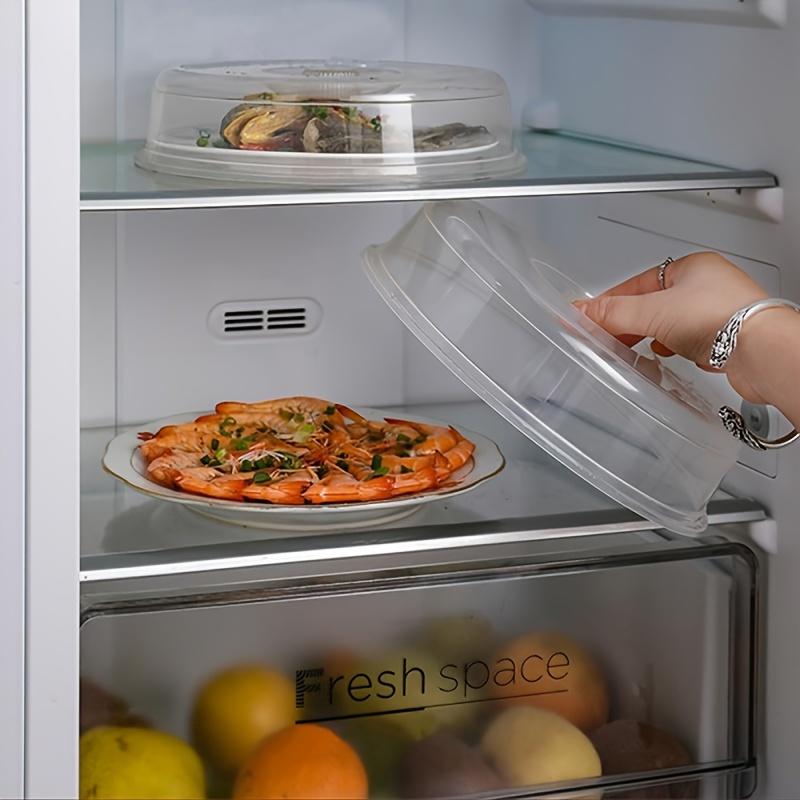 Spritzfreier, vielseitiger Mikrowellen-Spritzschutz - Transparente Kunststoffabdeckung für Lebensmittel, passt für verschiedene Größen, unverzichtbares Küchengerät