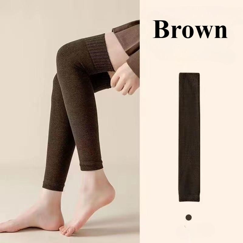 

1Pair Winter High Stockings Warm Over Knee Socks Soft Wool Women s Stockings Gaiters Striped Long Socks Thigh Stocking Hosiery One Size