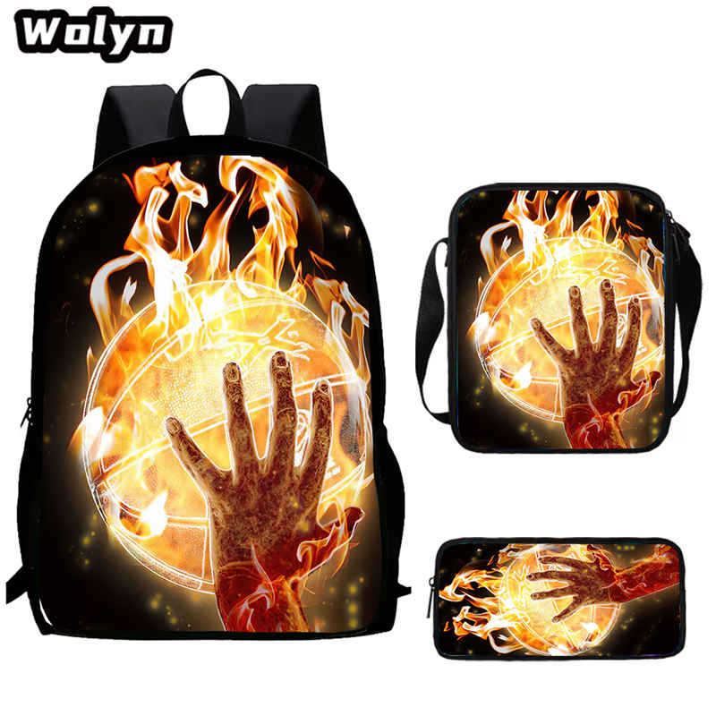 Basketball Basketball School Bag High Definition Printing Multifunctional Cross-Border Backpack
