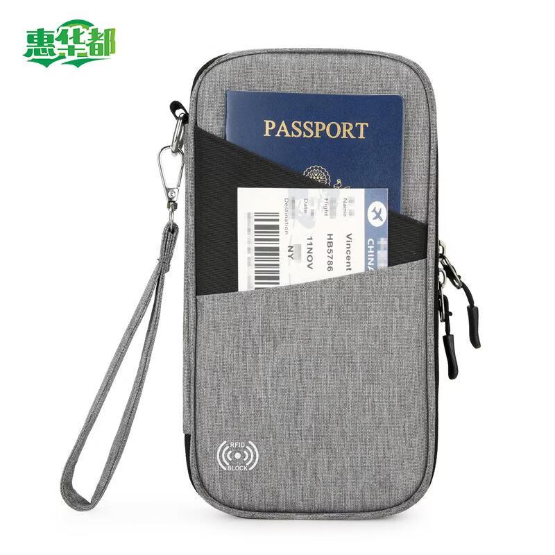 HUIHUADU RFID-блокирующий дорожный держатель для паспорта и кошелек