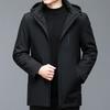 Herren-Daunenjacke, mittlere Länge, mittleres Alter, verdickt, warm, Winter, neuer Stil, herausnehmbares Futter, Herren-Freizeitjacke, Herrenbekleidung