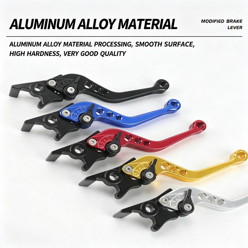 CNC 6 Position Adjustable Motorcycle Brake Clutch Levers,Short Aluminum Alloy Handlebar Lever Scooter Motorbike Mod Parts