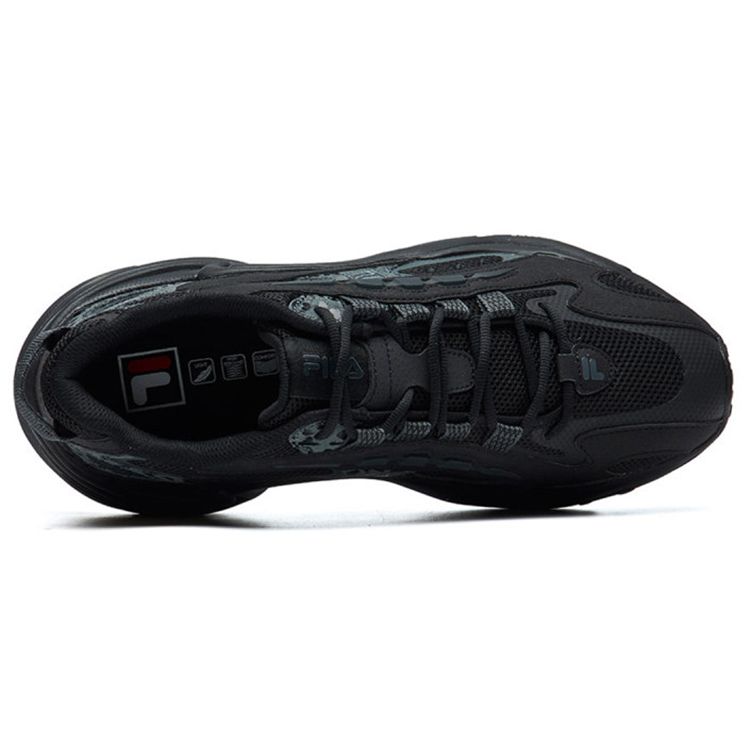 FILA Pantera Fabric Synthetic Leather Mesh Leopard Print Casual Low-Top Shoes Men sneakers Black F12M121105FBK