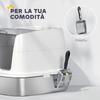 Enclosed Cat Litter Box with 2 Entrances, Deodorizer and Scoop, 52.4 X 41.3 X 39.8 Cm, White
