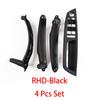 E70 4-teiliges Set LHD RHD Innen Fahrerseite Türfensterschalter Armlehne Abdeckung Zuggriff Ersatz für BMW X5 X6 E70 E71 E72 2007-2013