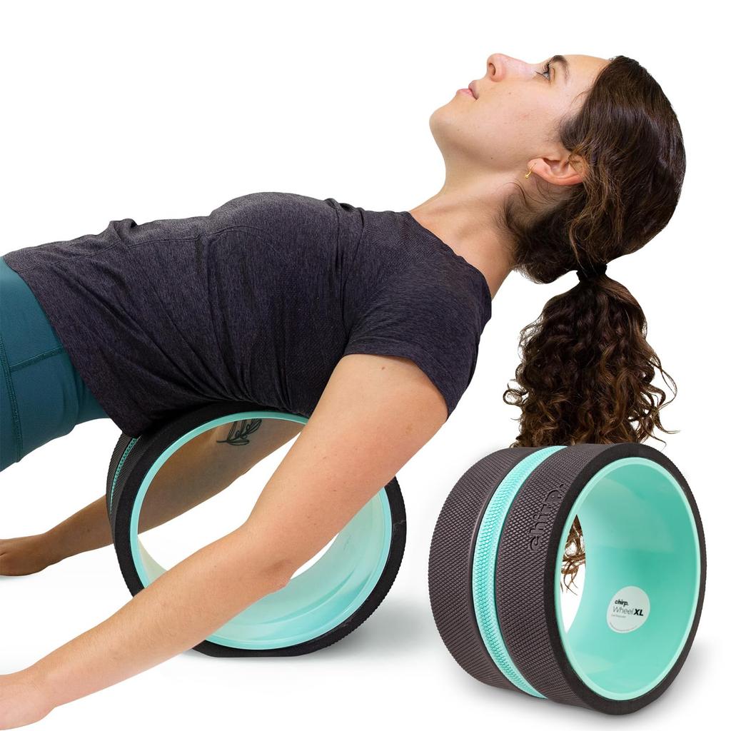 Chirp Wheel Foam Roller Yoga Wheel for Back Pain Deep Tissue Muscle Fascia Improve Flexibility Year Improve Flexibility XL - Relief, Massage, Roller,