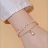 Double Imitation Pearl Beaded Bracelet for Women Summer Bangles Girl Bilezik Bracelet Women Jewelry Pulseras