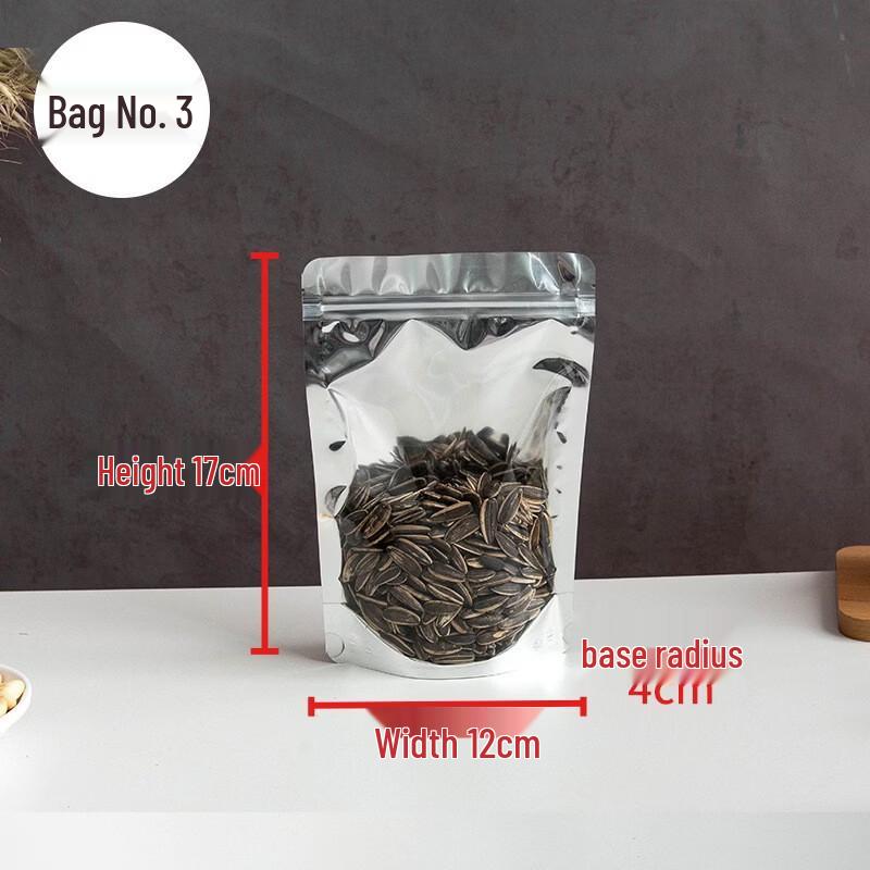 Semi-Transparent Aluminized Self-Sealing Packaging Bags