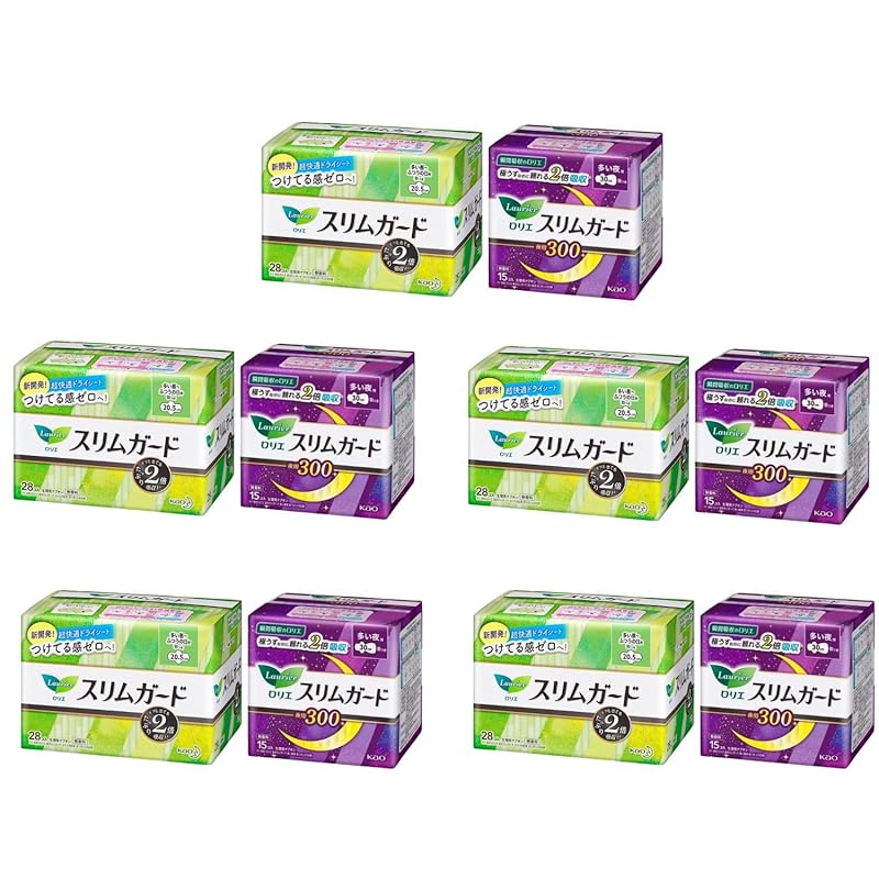 

Laurier slim guard Good for daytime & good for night with wings Set of 2 types [20.5cm 28 pieces & 30cm 15 pieces] (usually, 5, pieces)