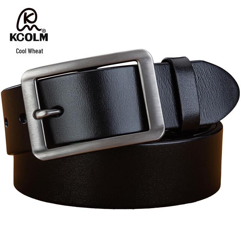 KCOLM Men s Extra Long Genuine Leather Pin Buckle Belt