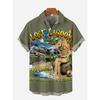 Camisa de Manga Corta de Verano para Hombre con Estampado de Motocicleta para Mujer, Camisa con Cuello, Camisa Casual de Manga Corta Hip-hop para Calle de Hombre