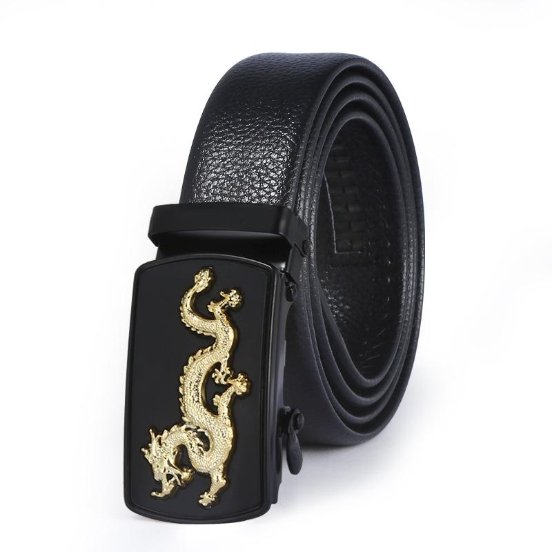 Men's Automatic Buckle Leather Belt - Business, Casual, and Durable Gift Option