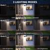 Solar Lights Outdoor 233 LED High Brightness Solar Motion Sensor Lights 3 Heads 270° Wide Angle Illumination IP65 Waterproof