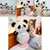 Adorable Panda Mermaid Plush Toy With Soft Short Plush Material For Kids 40cm 60cm 80cm