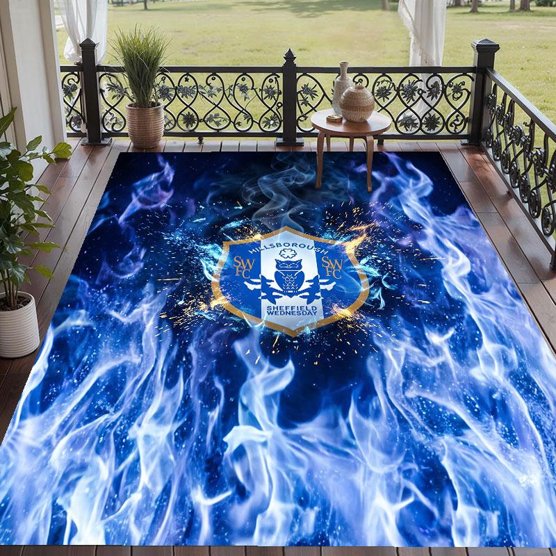 Soft Floor Carpet Sheffield Wednesday Football Pattern Area Rug Decorative Mat For Home Room Decoration