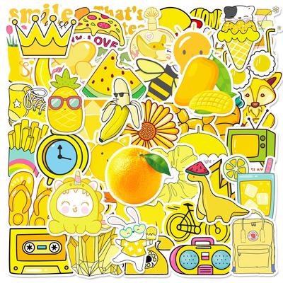 50 Color Mix and Match Stickers New Product Tape Yellow VSCO Small Fresh Thermos Cup Cartoon