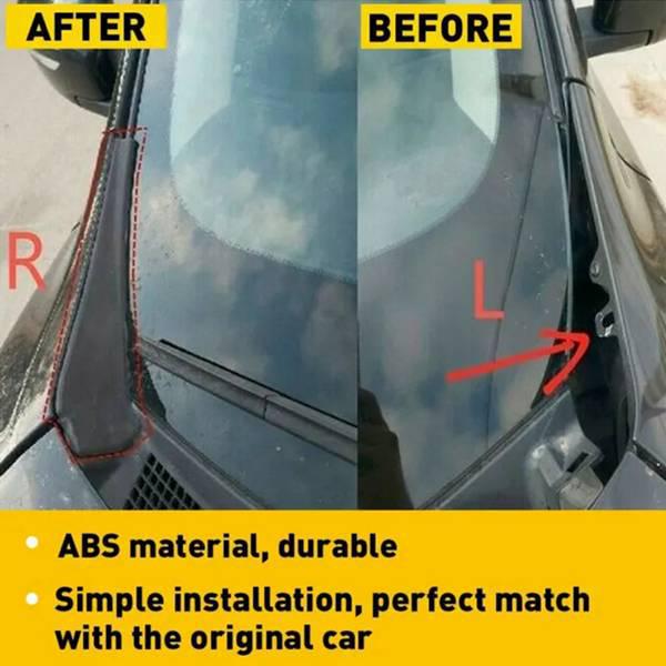 1 Pair Black Plastic Windshield Wiper Cover Extension Trim for Ri
