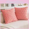 Pillow Heartshaped Cover Solid Color Plush Pillowcase Car Sofa Cushion Bedroom