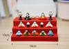 Glass Square Adorable Glass Hina Doll Display Set 3-Tiered (Large)
