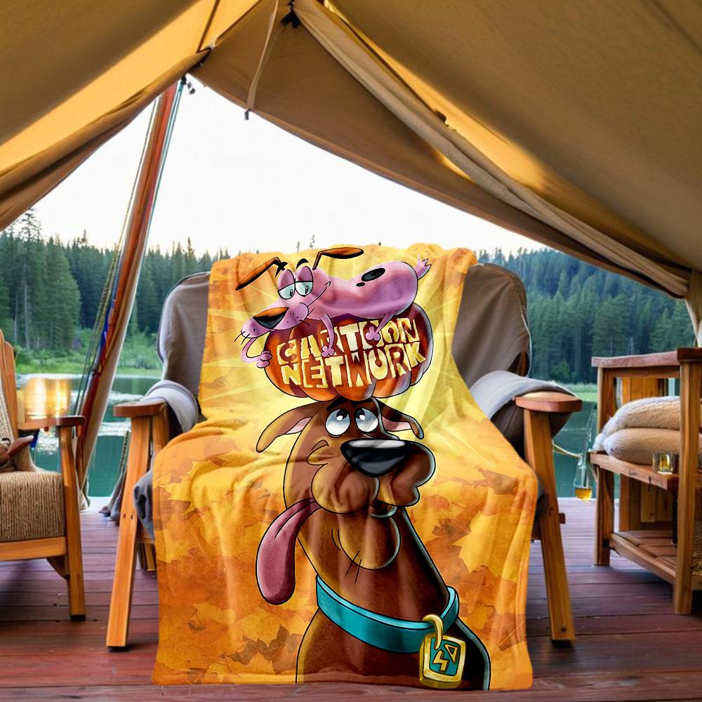 

1PC Cartoon Network Outdoor Blanket Lightweight Flannel, Soft & Warm, All-Season, Outdoor, Camping, Living Room, Office, L1106111 80x120cm