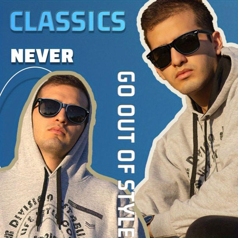 1/2 шт. большие квадратные ночные очки мужские спортивные очки ночного видения унисекс — фото 4