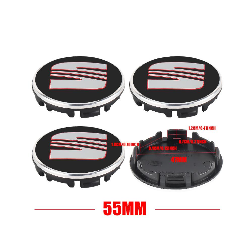 

4PCS 55/56/63MM Car Wheel Center Hub Caps Sticker Logo Cover for Seat FR Exeo Cupra Toledo Altea Ateca Leon Mk2 Mk3 lbiza 6l 6j