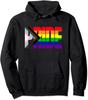 LGBTQ Inclusive Progress Pride Rainbow Flag Love Unisex Hooded Sweatshirt