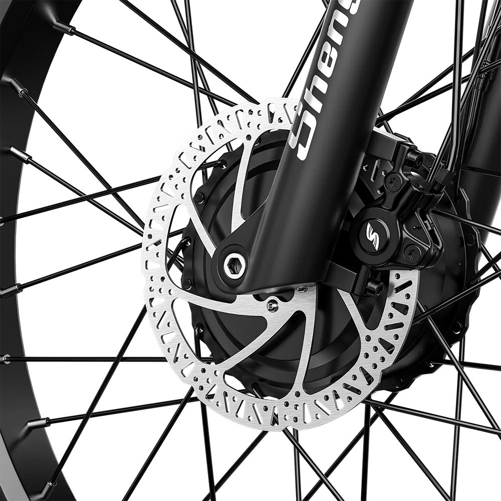 Shengmilo S600 Městské elektrické kolo se zadním nosičem, 1500W motor, 48V17.5Ah baterie, LCD displej, 26" silniční pláště, dvojité odpružení, voděodolnost IP45