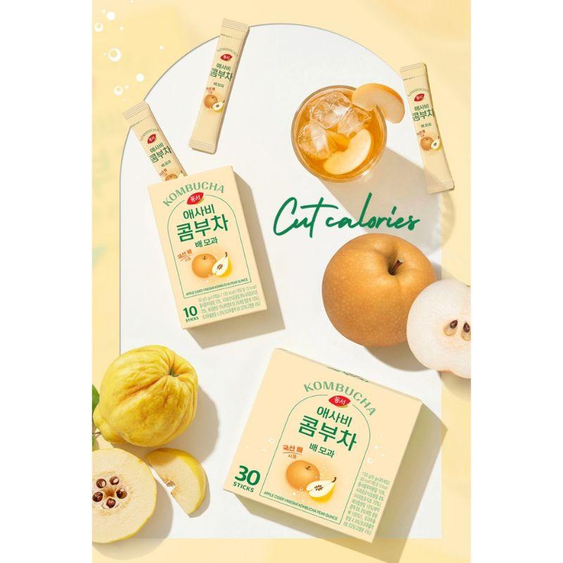Kombucha Tea Powder Stick Pear Quince Flavor 5g x 30 Sachets Korean Traditional Fruit Tea