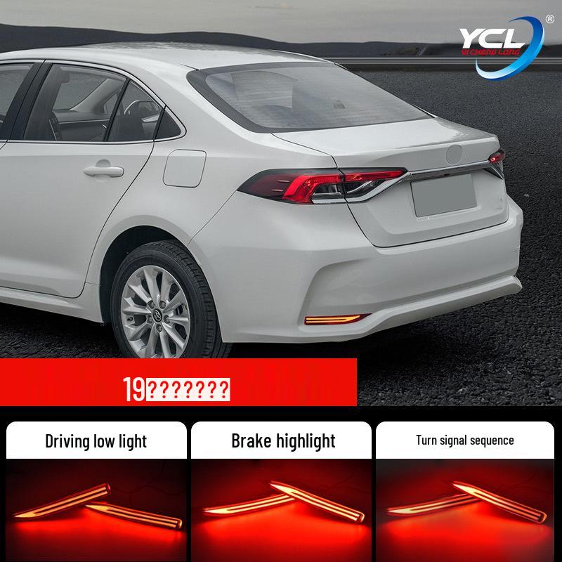YCL Sequential Turn Signal Rear Bumper Reflector for 2019 Toyota Corolla