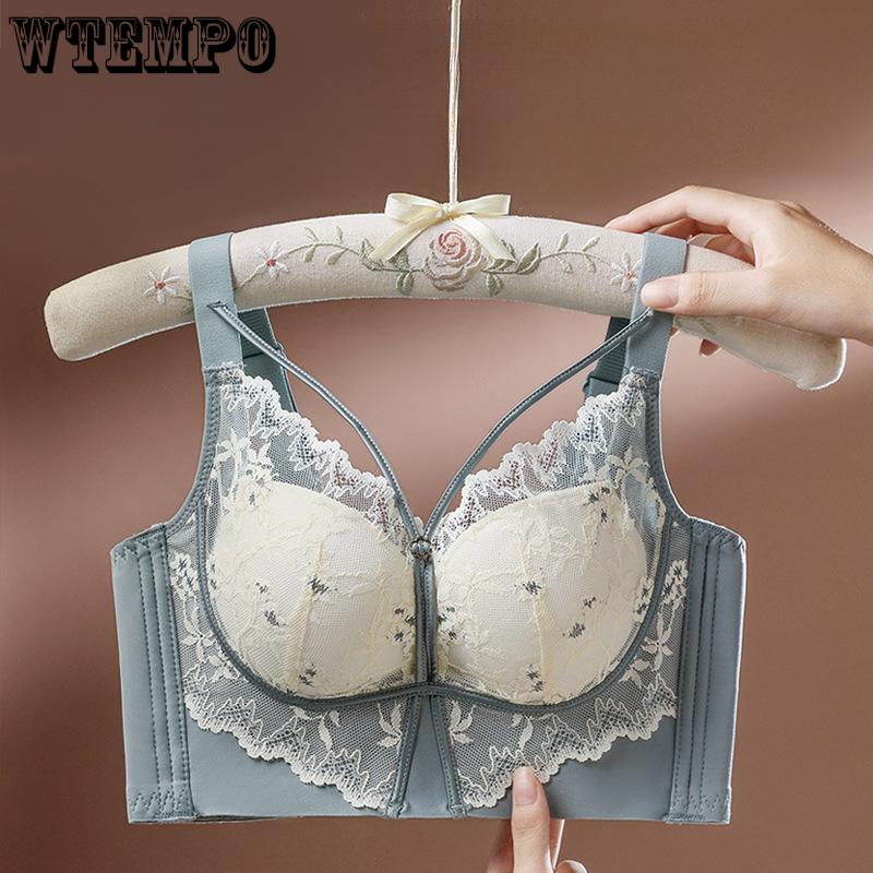 

Gather Bra for Women Anti Sagging Adjustable Accessory Breast Sexy Bra 40/90B фіолетовий