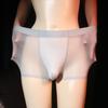 "Silky texture" men's underwear ultra-thin transparent boxer stockings underwear large size mid-waist flying ice silk underwear