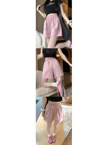 Petite Women's Korean Style Wide-Leg Summer Workwear Shorts
