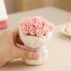 Stainless Steel Fruit Fork Set with Rose Holder Creative Food Picks Tableware Accessories for Home Party Dessert Platter