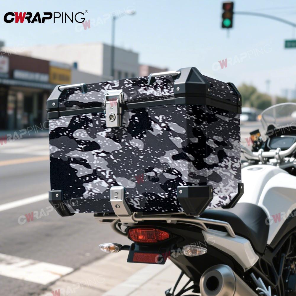 Black and Gray Digital Camouflage Wrap Vinyl Car Livery Vehicle Decoration Supplies Car Wrapping Film Motorcycle Vinyls Covering