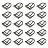 20PCS 19mm Metal Belt Buckles Reversible Metal Belt Buckle Replacements for Leather Belt Backpacks Strap Bag Accessories