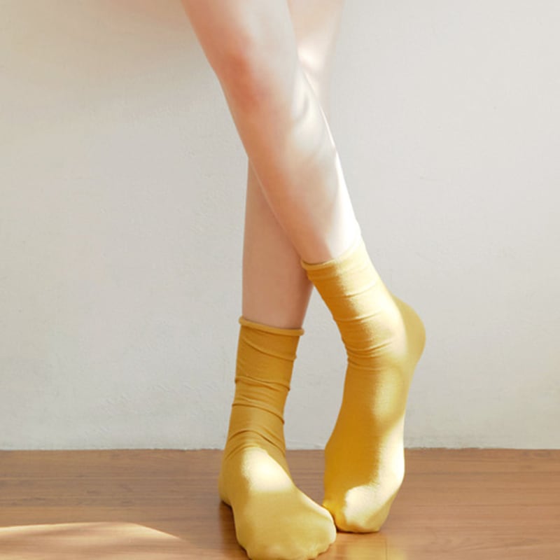 Biarritz Socks Candy Roll Daily Soft Crew Socks 8 Colors