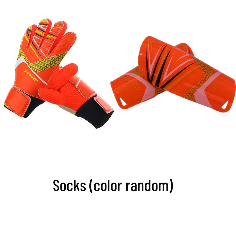 

Дитячий футбольний воротарський комплект: Латексні рукавички для підтримки зап ястя та захист гомілки Child 7