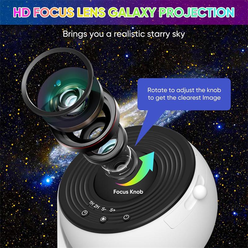 Planetarium Galaxy Projector13 In 1, Galaxy Light with 360° Rotating, Space Projector Nebula Star Night Light for Holiday Gift