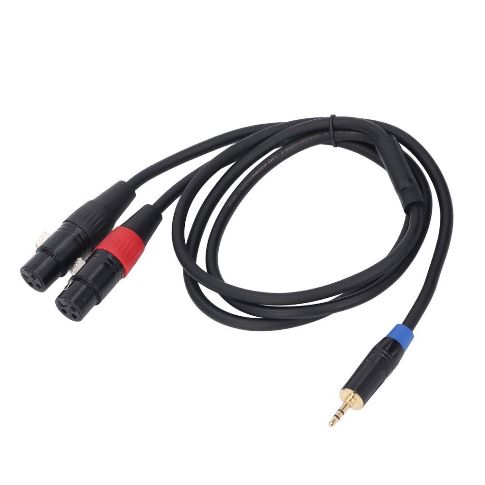 XLR to 1/8 Inch Stereo Aux Interconnect Audio Adapter Cable  for Microphone Setup