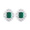 Jewelry Copper Bottom Gold Plated Jewelry Set Simulation Paraiba Premium Retro Set 10 * 12-6 * 8
