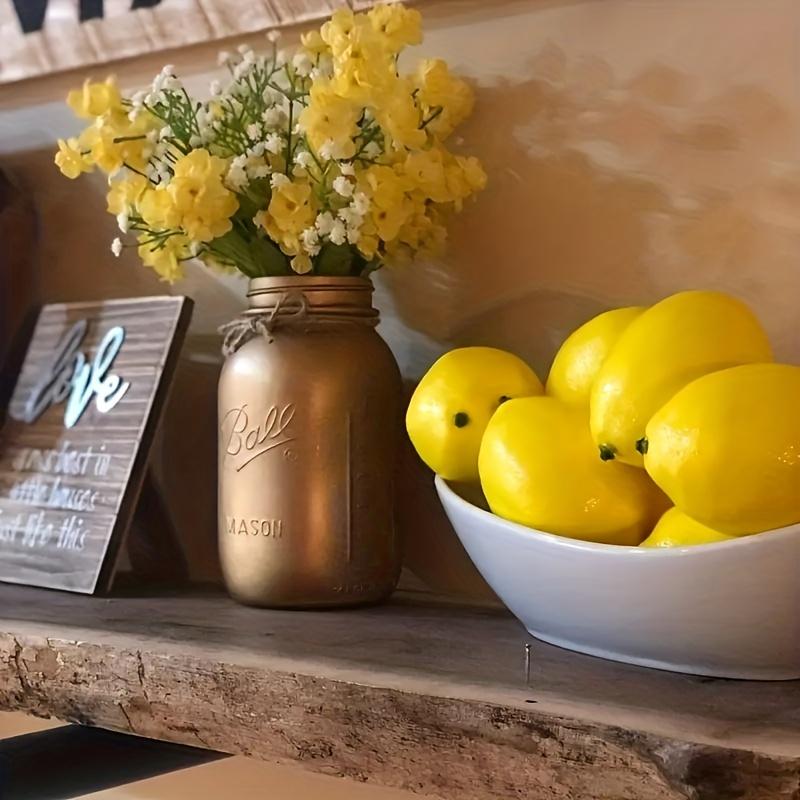 Artificial Yellow Lemon Fake Lemon, Artificial Fruit Home Decoration, Kitchen and Dining Table Cabinet Party Decoration