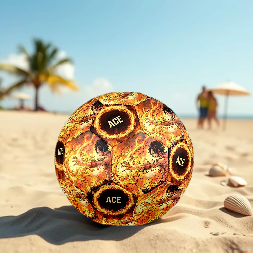 1pc One Piece Football Soccer Ball Size 5 Indoor Soccer Ball Fashion Colorful  Backyard Game -Great For Sports Fans Gift HE28