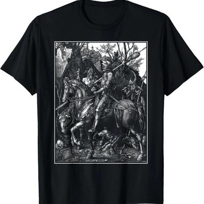 Chevalier, Mort et Diable (1513) T-shirt Gravure sur Cuivre Dürer
