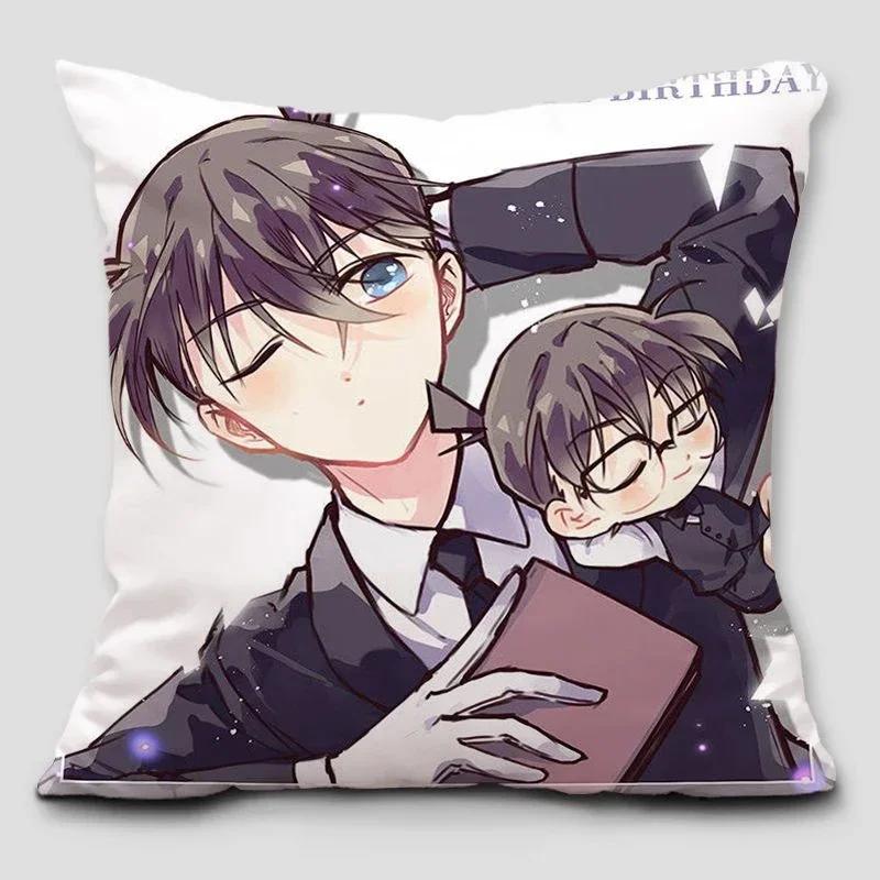 Garip Soyguncu Kidd Conan Yastık Adı Dedektif Conan Kudo Shinichi Gri Baskılı Yastık Kılıfı