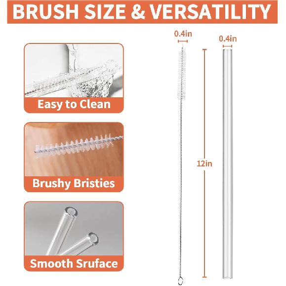 64oz Straw Compatible With Stanley, Extra Long Quencher, Cleaning Brush And Iceflow Flip Straw Tumbler 64 oz