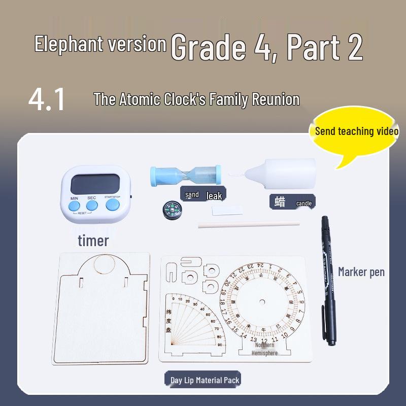 

Набор по науке для четвёртого класса: Материалы для экспериментов второго семестра с атомными часами